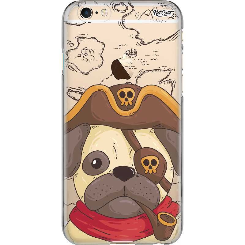 Capa Silicone NetCase Transparente Mapa do Cachorro Pirata