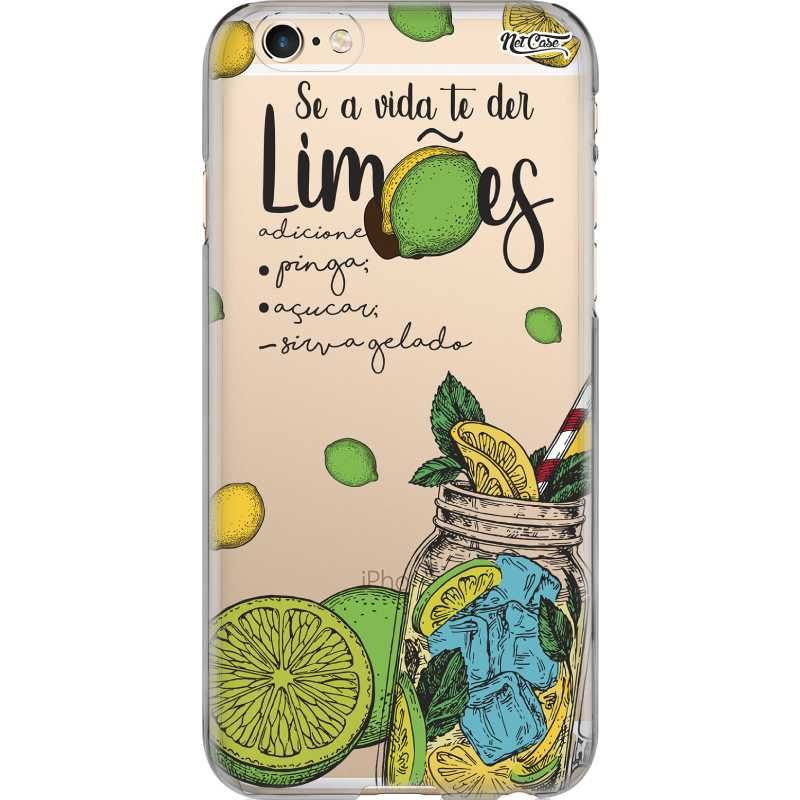Capa Silicone NetCase Transparente Se a Vida Te Der Limões...