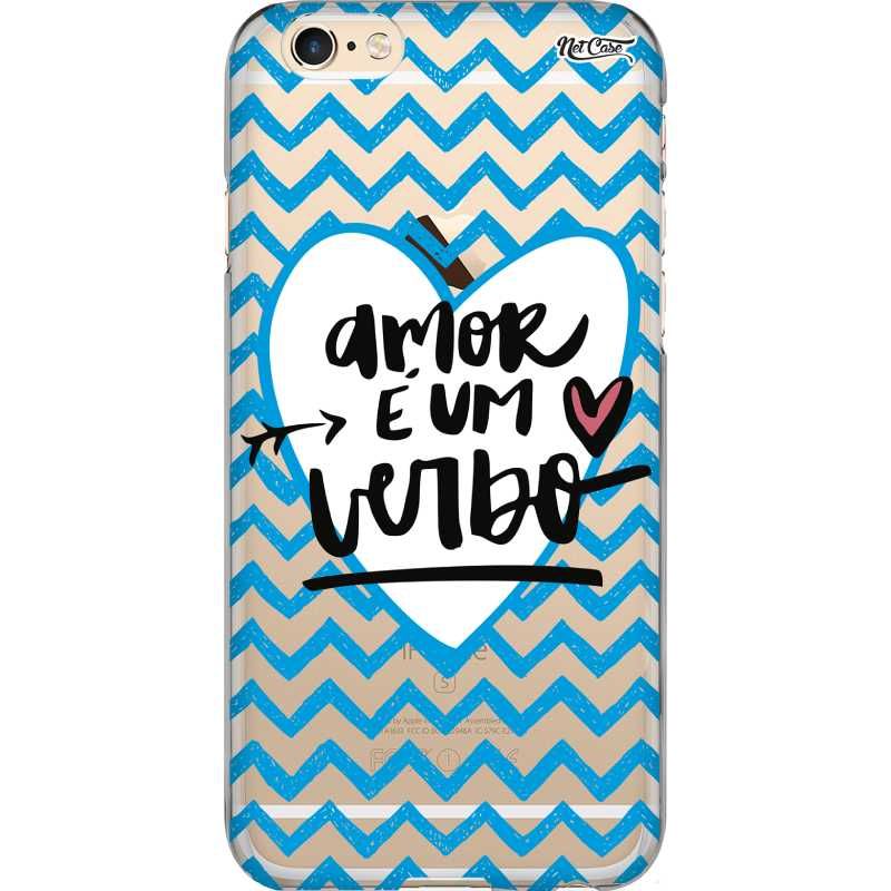 Capa Silicone NetCase Transparente Amor É Um Verbo