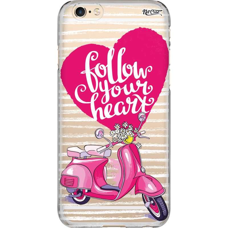 Capa Silicone NetCase Transparente Lambreta Follow Your Heart