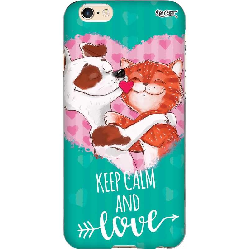Capa Silicone NetCase Chapada Dog & Cat Keep Calm and Love