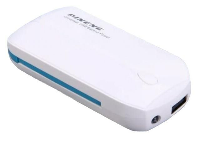 Bateria Extra Portátil Universal Power Bank Pineng Usb - PN-915 - 5000mAh - Branco