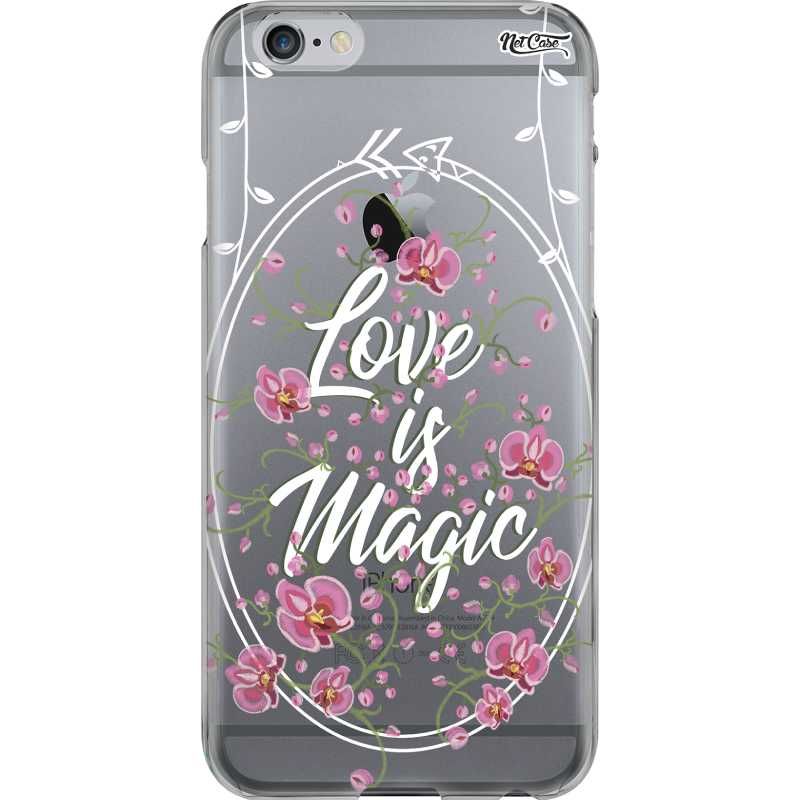 Capa Silicone NetCase Transparente Flores Love is Magic