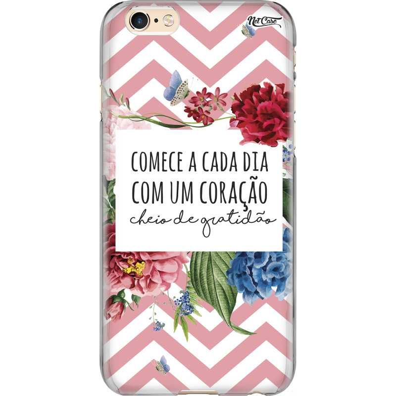 Capa Silicone NetCase Chapada 'Comece a Cada Dia com Um Coração...'