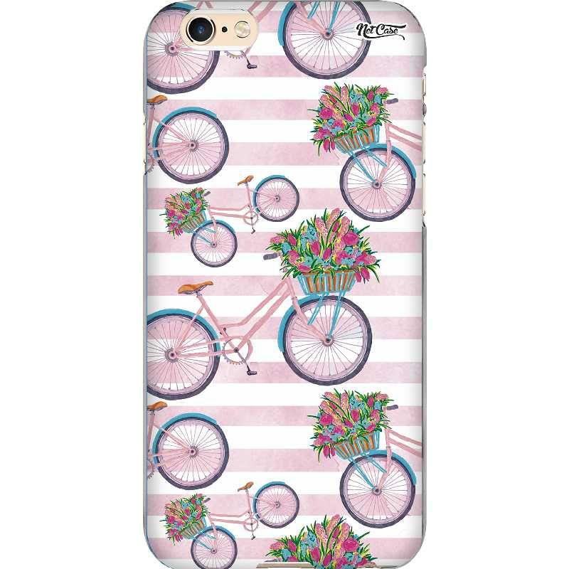 Capa Silicone NetCase Chapada Bicicletas com Flores