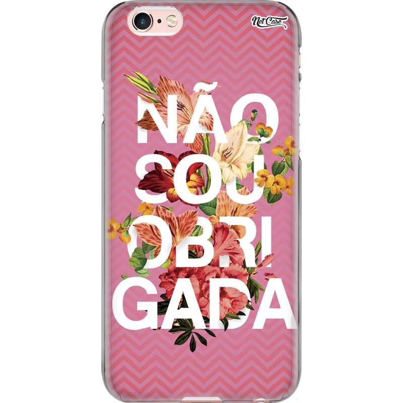 Capa Silicone NetCase Chapada Zig Zag Flores Não Sou Obrigada