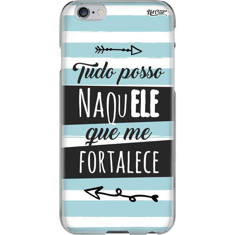 Capa Silicone NetCase Chapada Tudo Posso Naquele que me Fortalece