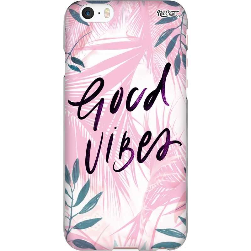 Capa Silicone NetCase Chapada Folhas de Palmeira Good Vibes