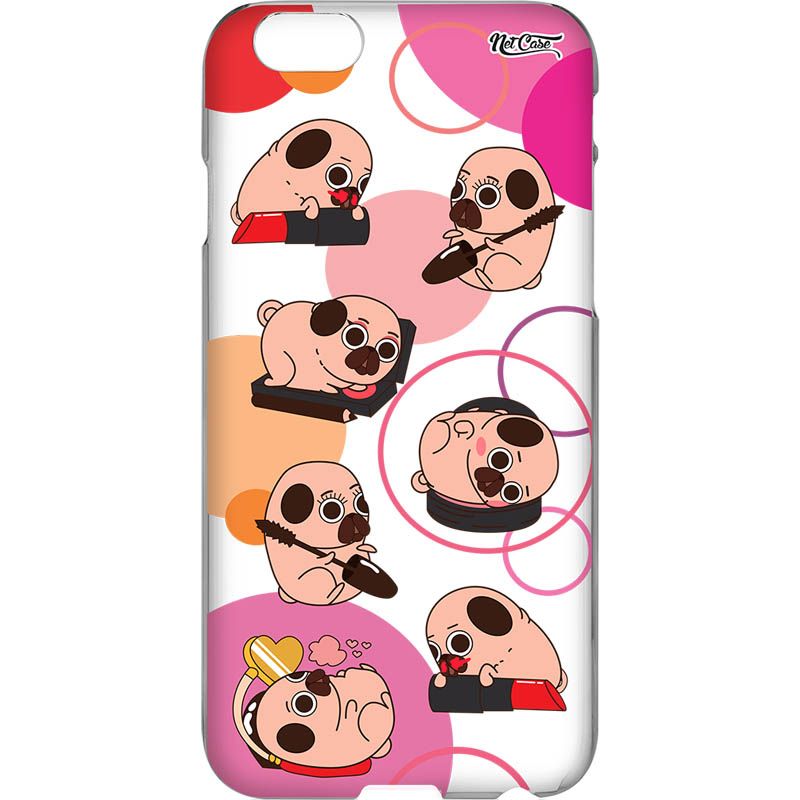 Capa Silicone NetCase Vazada Pug Make Up