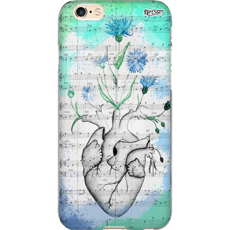 Capa Silicone NetCase Chapada Coração Flores