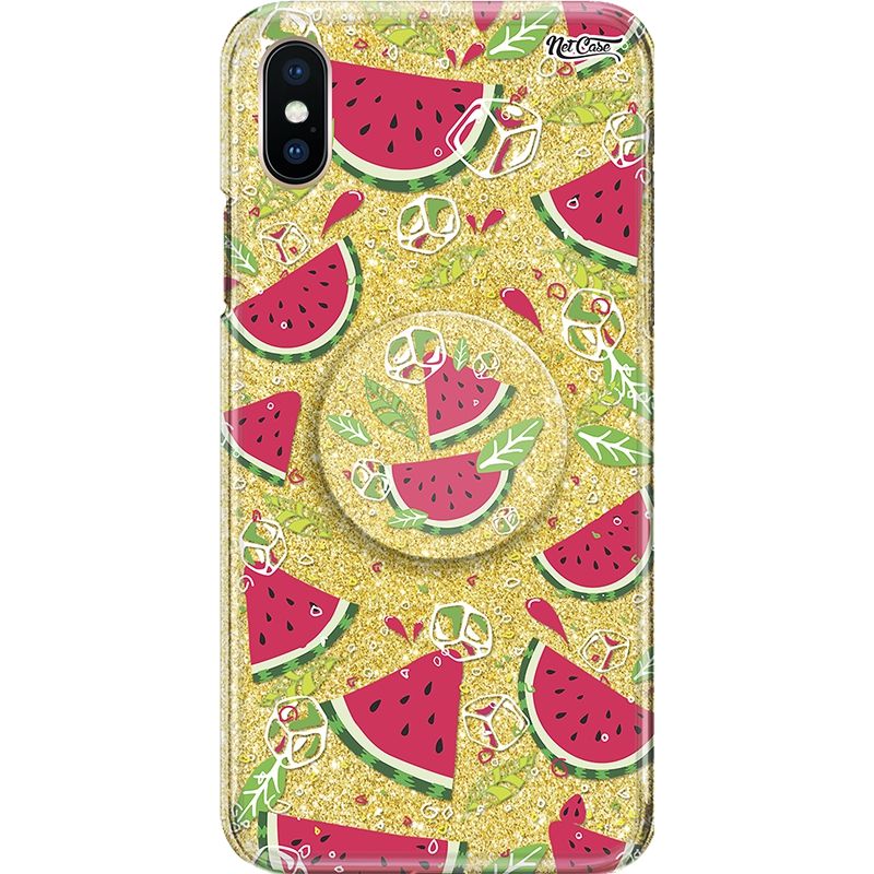 Capa Netcase Glitter + Pop 3in1 Dourado - Watermelons Submerged