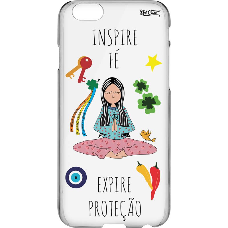 Capa Silicone NetCase Vazada Inspire Fé, Expire Proteção 