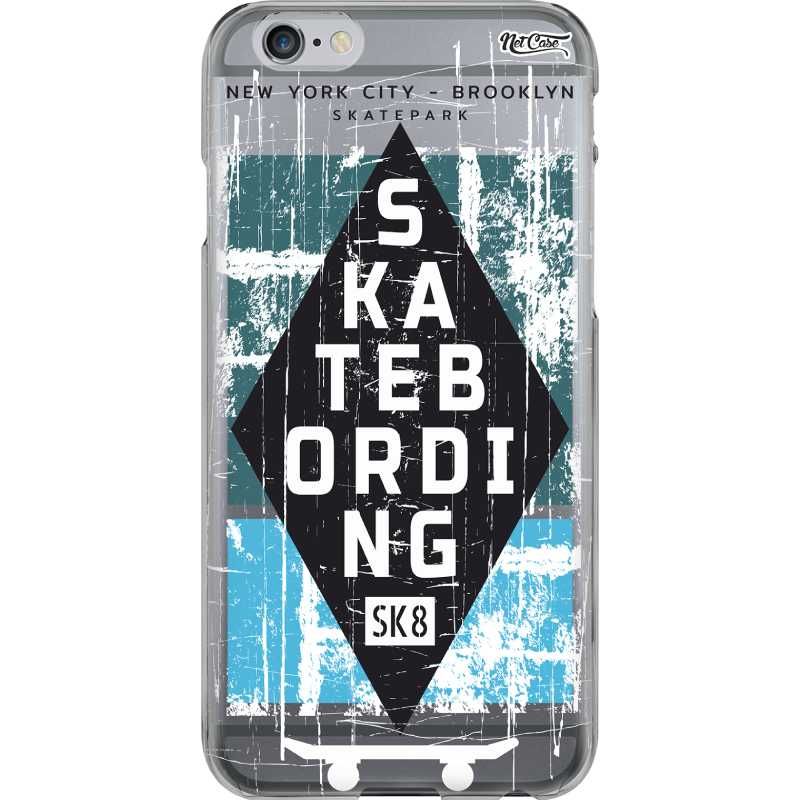 Capa Silicone NetCase Transparente New York - Brooklyn Skateboarding