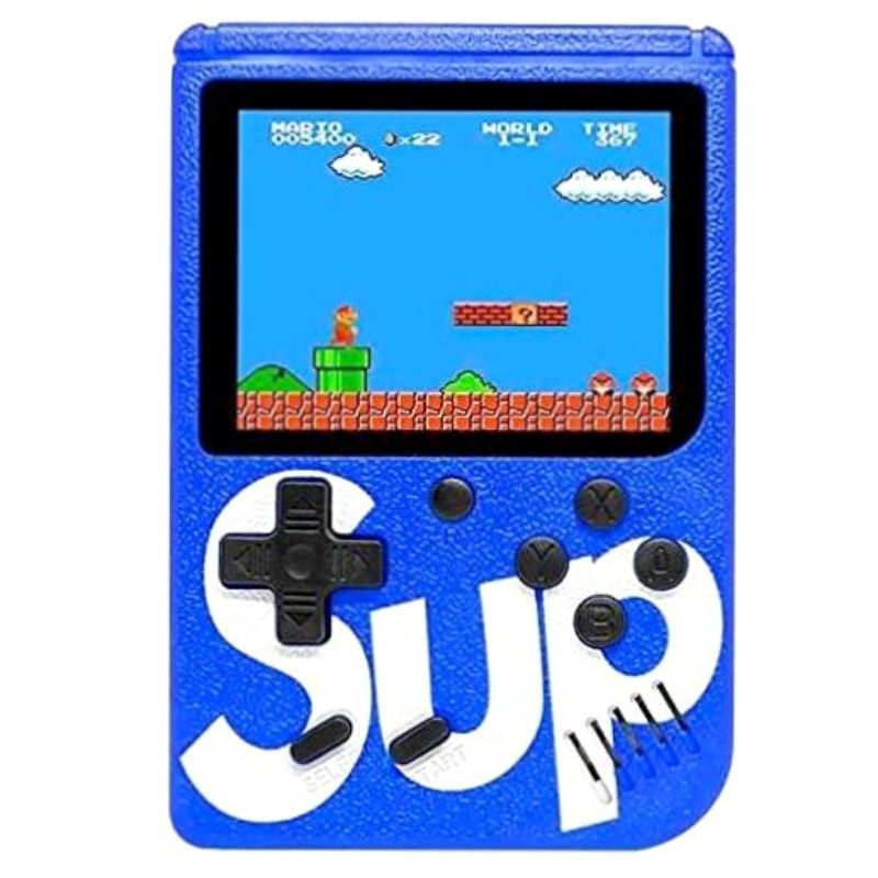 Mini Game Boy Portátil Sup Gme Box 400in1 Tela 3 Pol. - Azul Royal