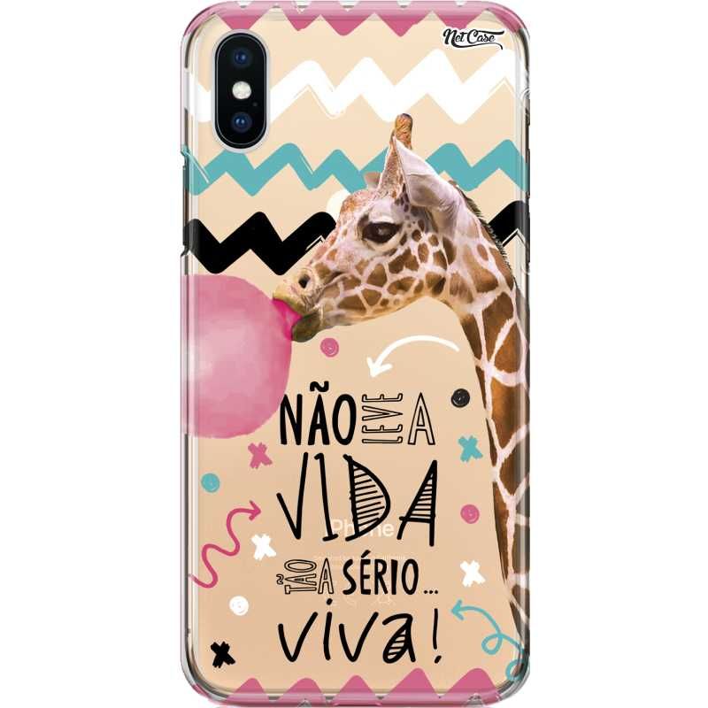 Capa Silicone NetCase Chapada Zig Zag Não Leve a Vida Tão a Sério...Viva!