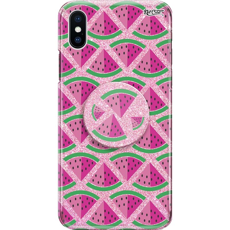 Capa Netcase Glitter + Pop 3in1 Rosa - Melancias