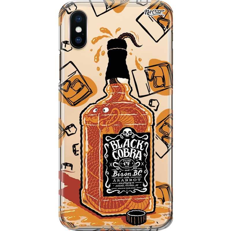 Capa Silicone NetCase Transparente Black Cobra