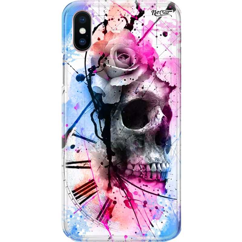 Capa Silicone NetCase Chapada Pintura Crânio Rosa 3D