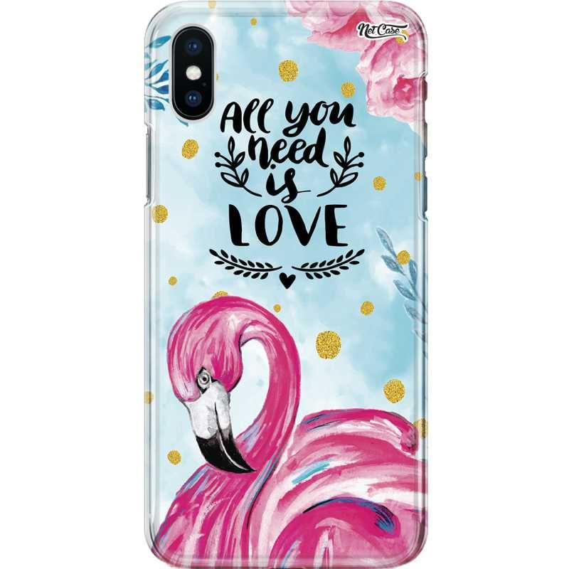 Capa Silicone NetCase Chapada Flamingo All You Need is Love