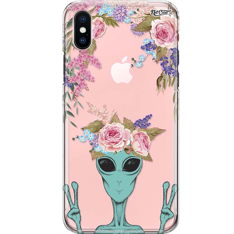 Capa Silicone NetCase Transparente ET Flores