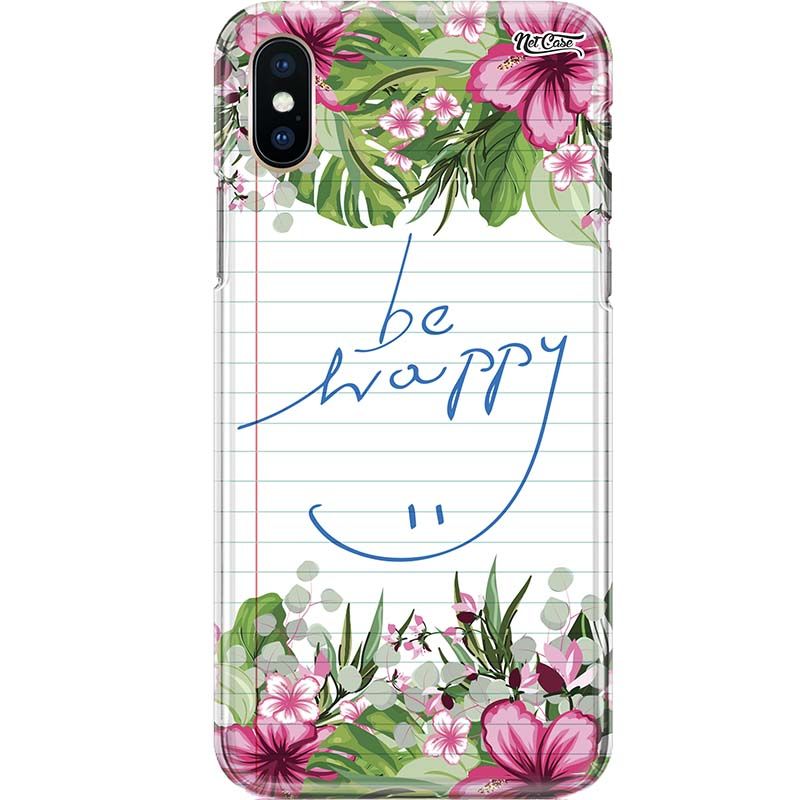 Capa Silicone NetCase Chapada Caderno Floral Be Happy