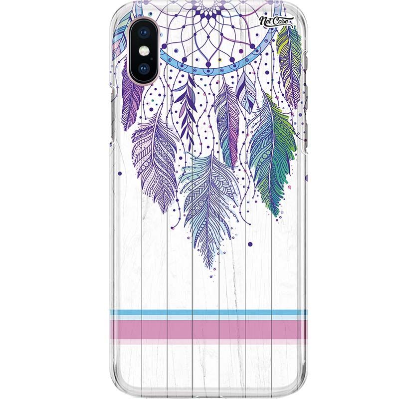 Capa Silicone NetCase Chapada Madeira Filtro de Sonhos Lilás