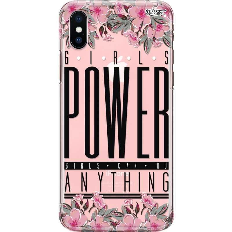 Capa Silicone NetCase Transparente Floral Girls Can Do Anything