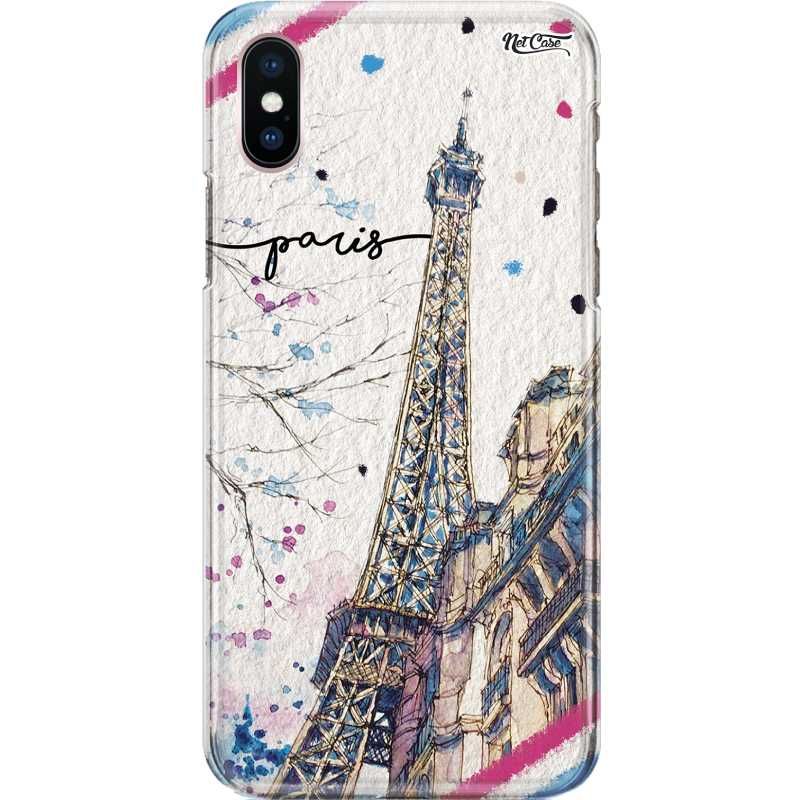 Capa Silicone NetCase Chapada Paris - Torre Eiffel Aquarela