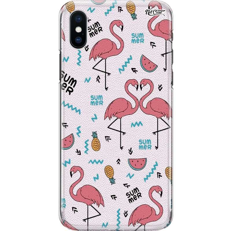 Capa Silicone NetCase Chapada Flamingos Frutas Summer