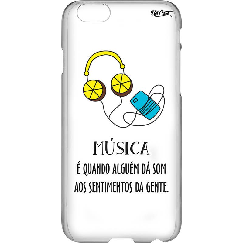 Capa Silicone NetCase Vazada Música: É Quando Alguém Dá Som Aos Sentimentos