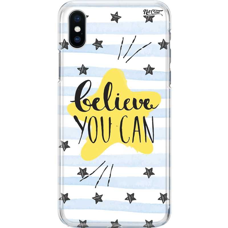 Capa Silicone NetCase Chapada Faixas Estrelas Believe You Can