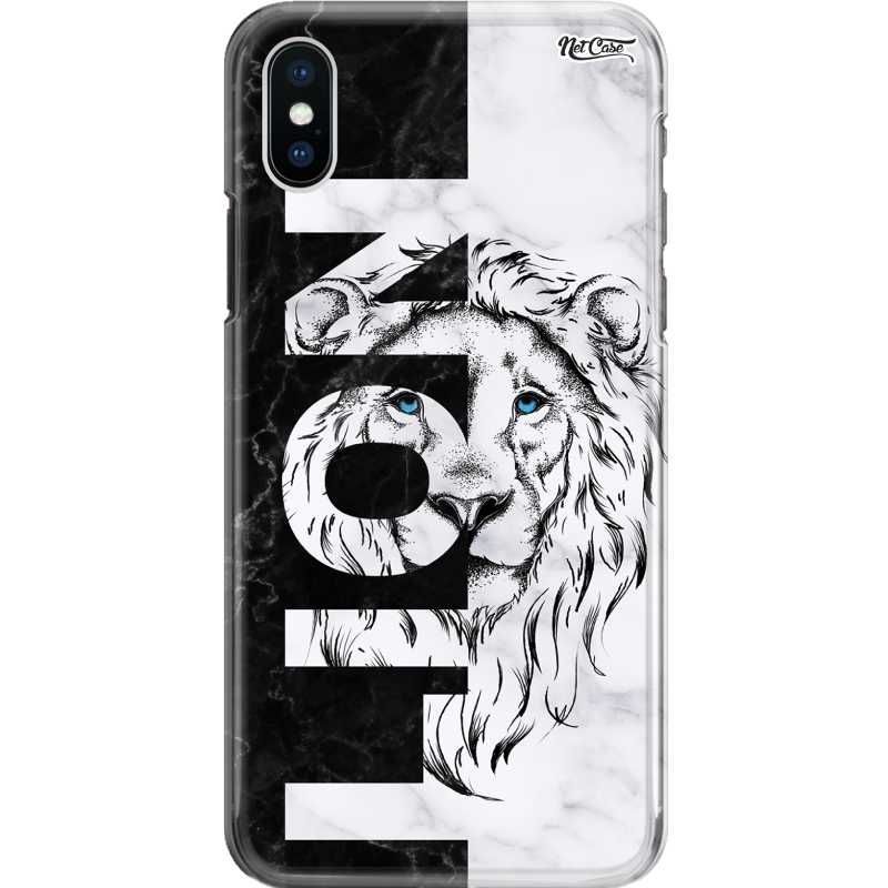 Capa Silicone NetCase Chapada Mármore Meio a Meio Lion