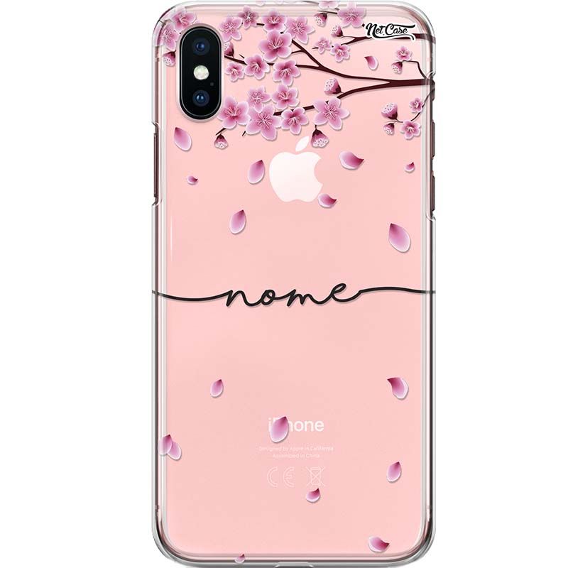 Capa Silicone NetCase Transparente Nome Lilies