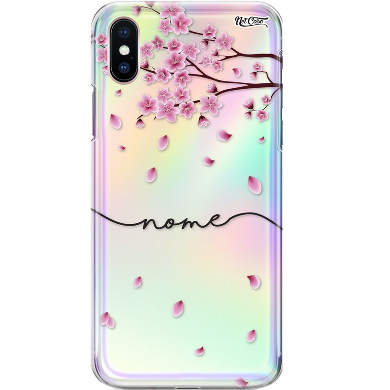 Capa Silicone NetCase Holográfica Nome Lilies