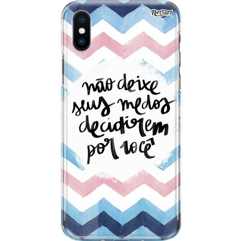 Capa Silicone NetCase Chapada Zig Zag 'Não Deixe Seus Medos Decidirem Por Você'