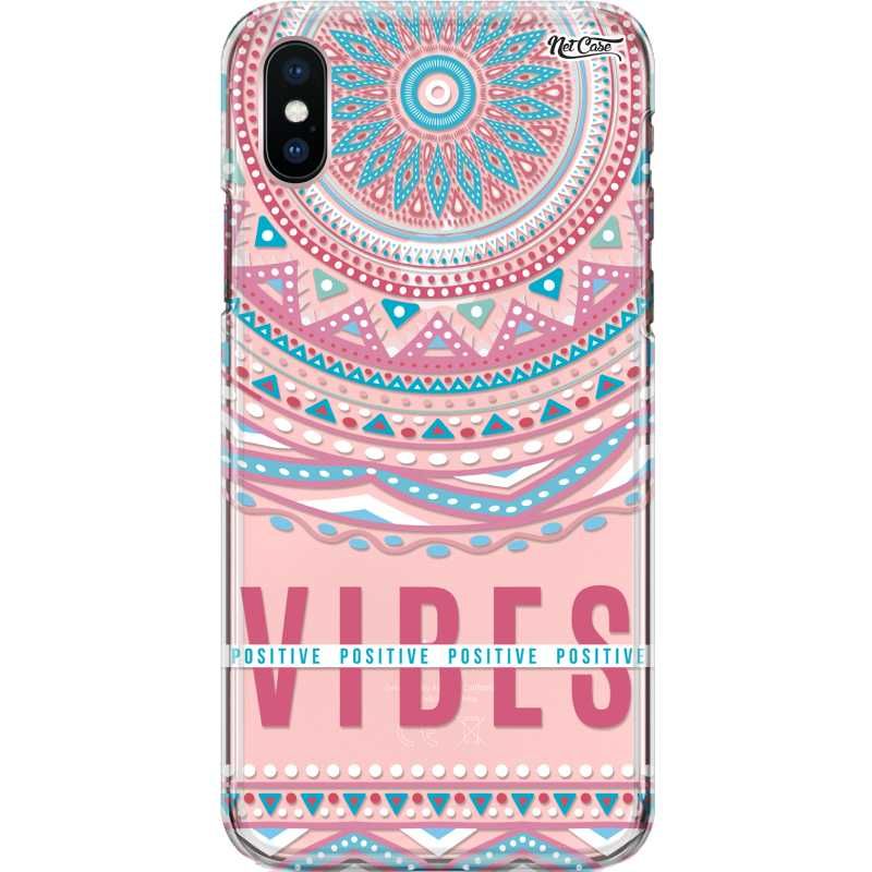 Capa Silicone NetCase Transparente Mandala Positive Vibes