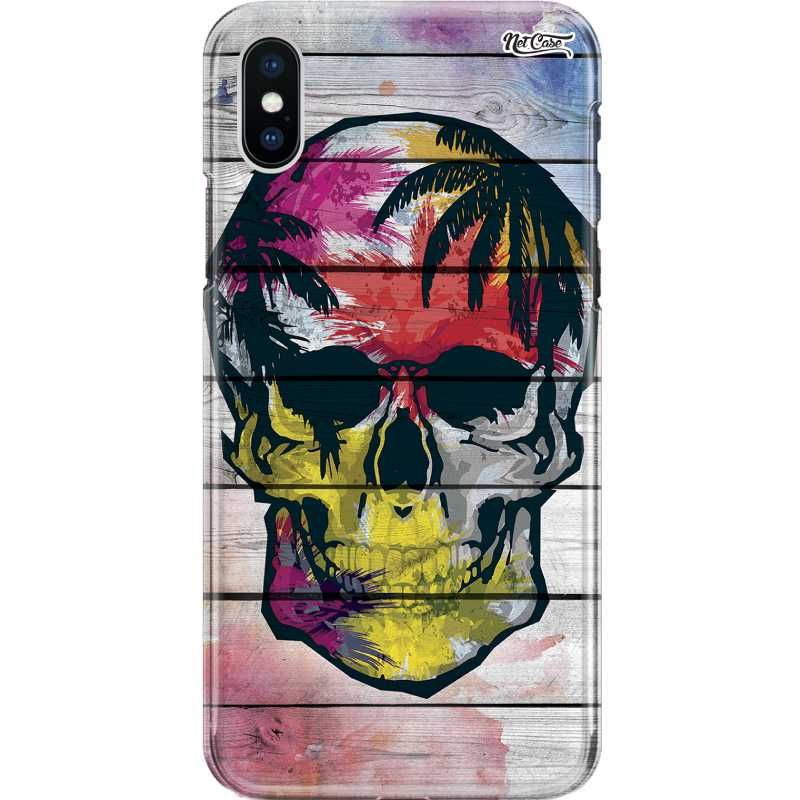 Capa Silicone NetCase Chapada Madeira Crânio Verão