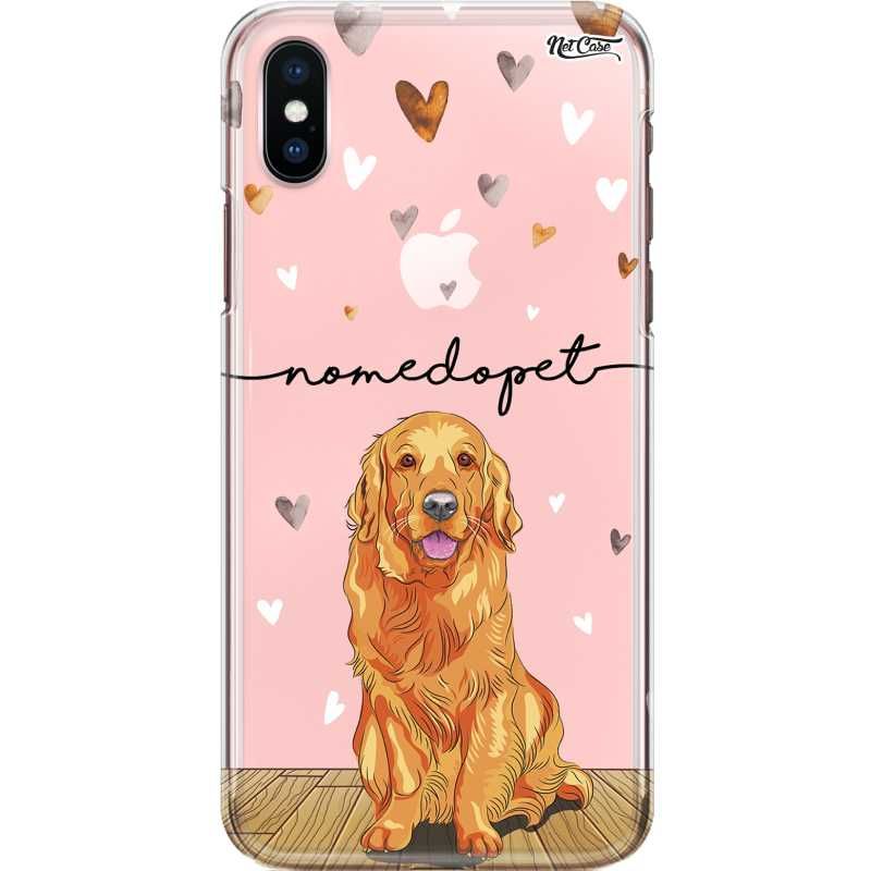 Capa Silicone NetCase Transparente Nome Golden Retriever