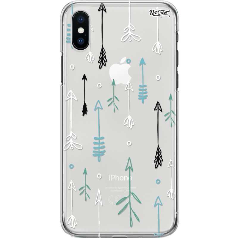 Capa Silicone NetCase Transparente Flechas Coloridas
