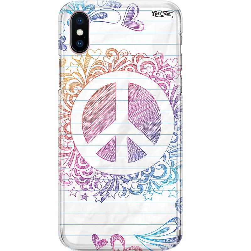 Capa Silicone NetCase Chapada Folha de Caderno Símbolo da Paz