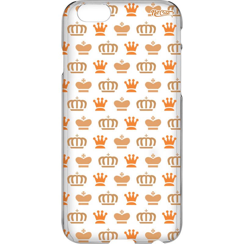Capa Silicone NetCase Vazada Coroas Dourado