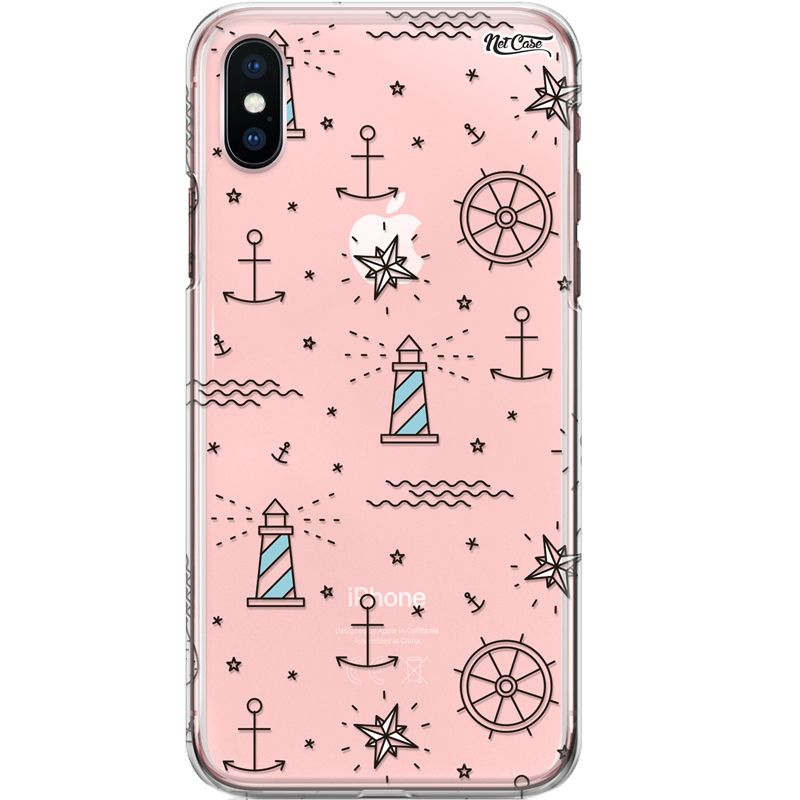 Capa Silicone NetCase Transparente Sea ​​Route