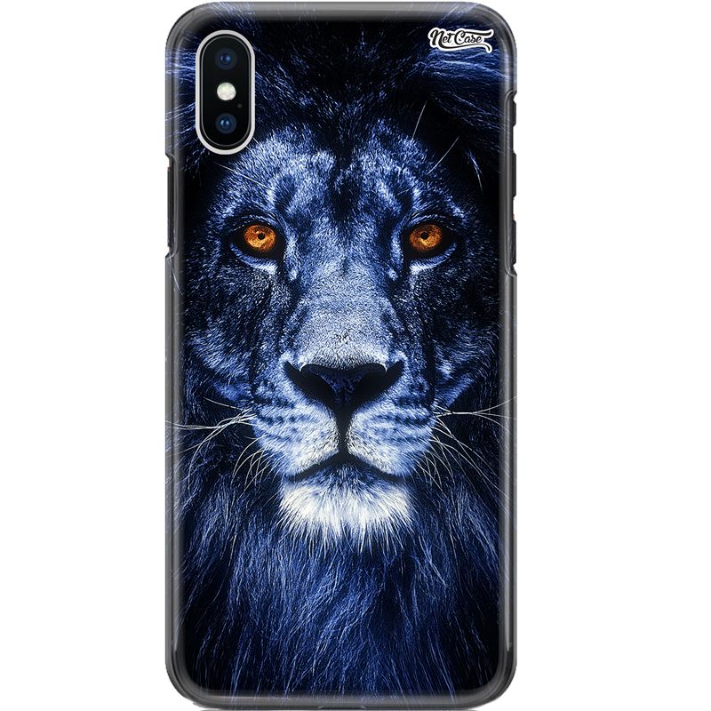 Capa Silicone NetCase Chapada Black Lion with Fire Eyes