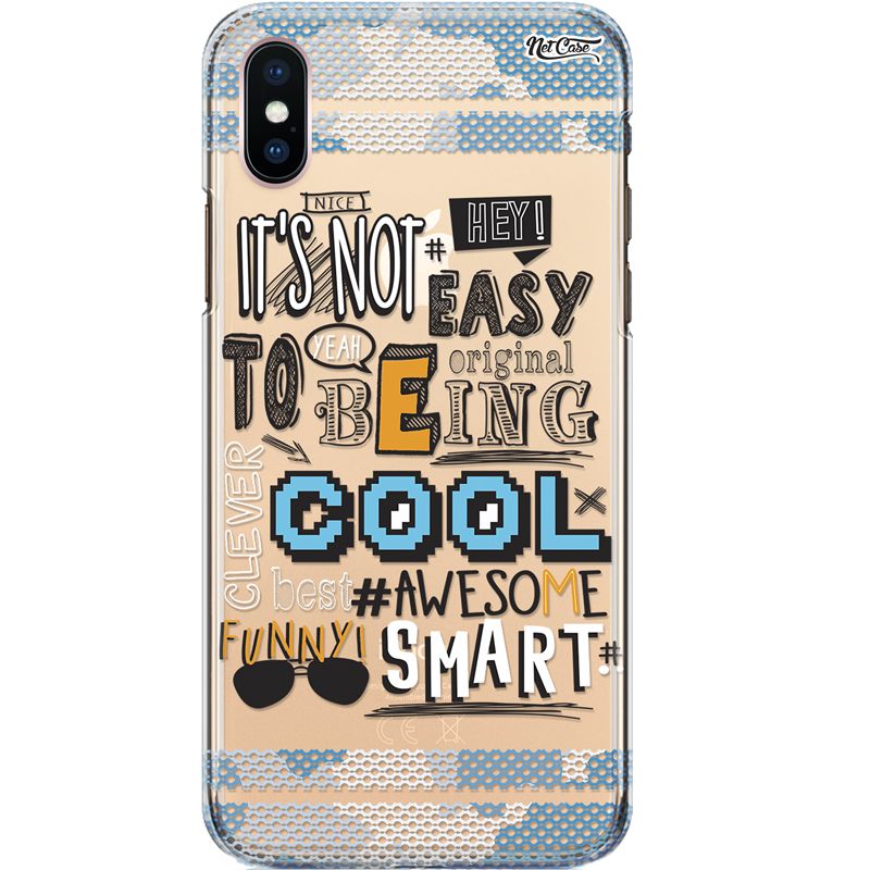Capa Silicone NetCase Transparente It's Not Easy To Being Cool