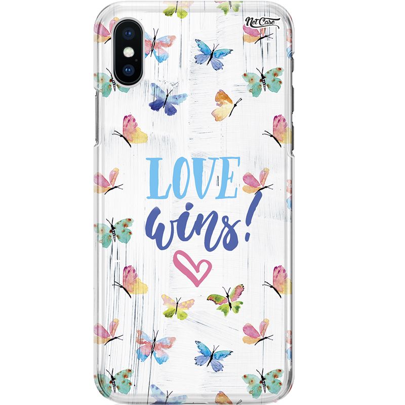 Capa Silicone NetCase Chapada Borboletas Love Wins!