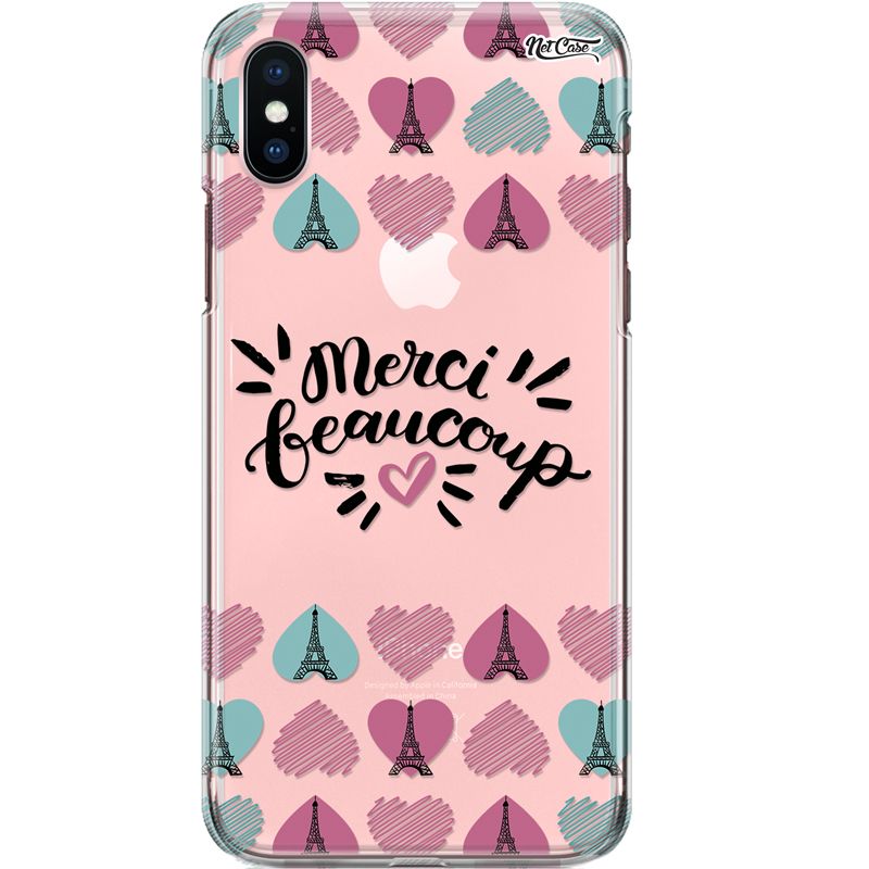 Capa Silicone NetCase Transparente Merci Beaucoup