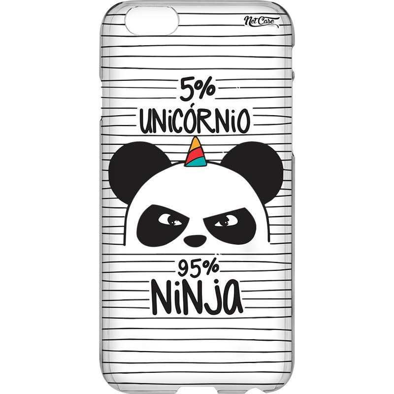 Capa Silicone NetCase Vazada '5% Unicórnio, 95% Ninja'