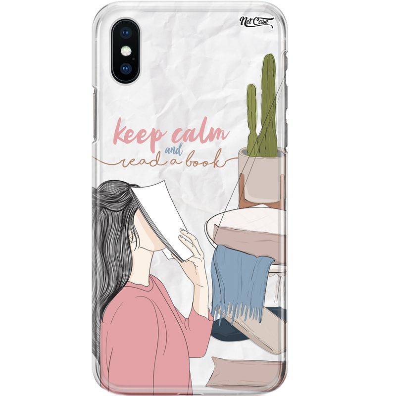 Capa Silicone NetCase Chapada Keep Calm and Read a Book