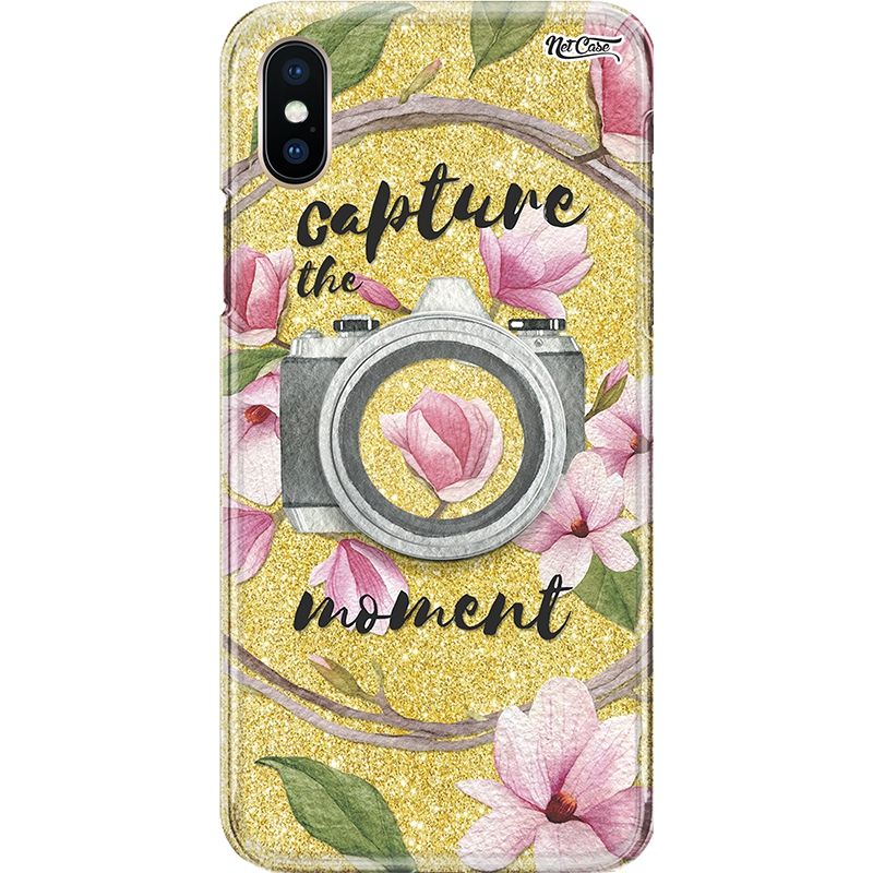 Capa Netcase Glitter + Pop 3in1 Dourado - Capture the Moment
