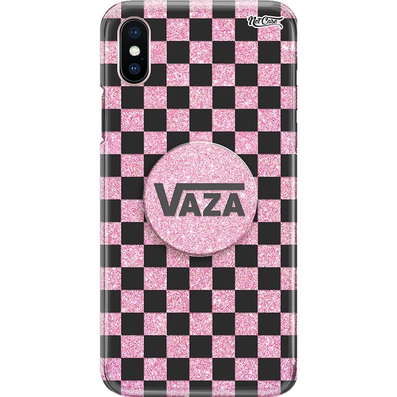 Capa Netcase Glitter + Pop 3in1 Rosa - Quadriculada Vaza